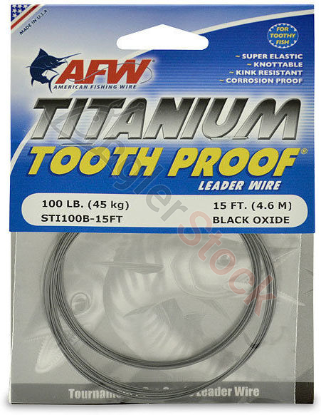 Поводковый материал AFW Titanium Tooth Proof Black Oxide STI100B