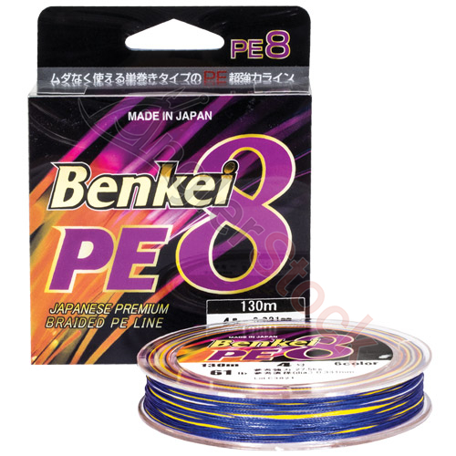 Шнур Benkei PE8 0.26 мм., 6 цветов