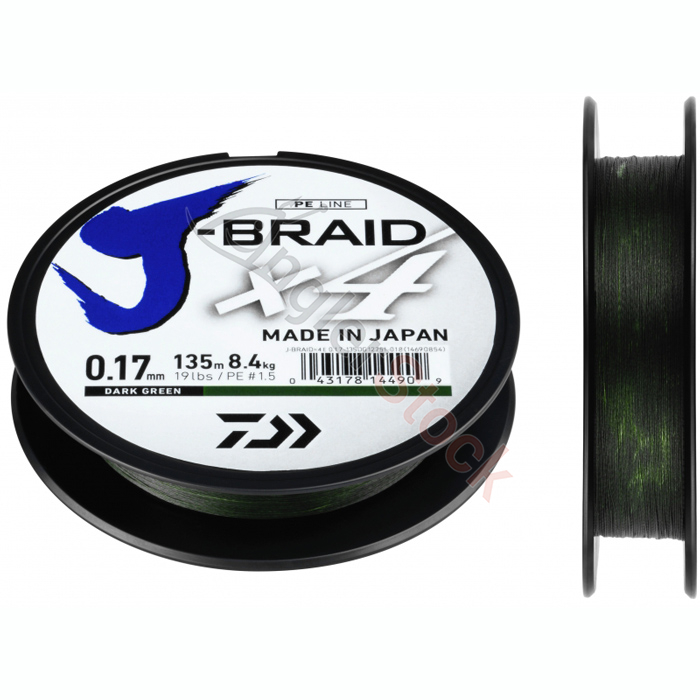 Шнур Daiwa J-Braid X4 0.29 мм., темно-зеленый