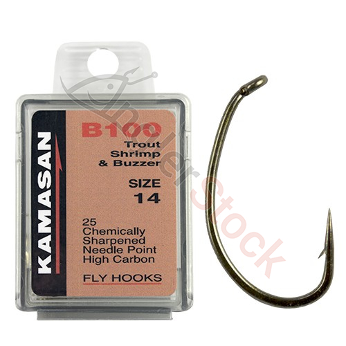 Крючки Kamasan B100-16 Trout Shrimp & Buzzer (25шт)