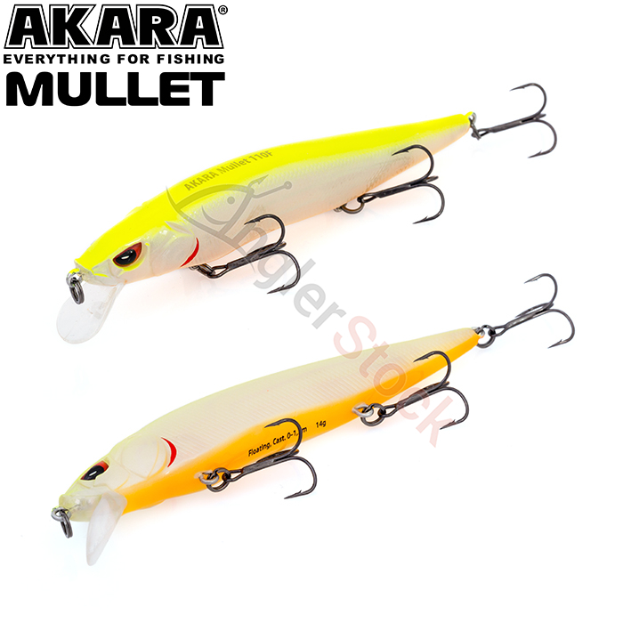 Воблер Akara Mullet 110F 14 г. 110мм, цвет A125