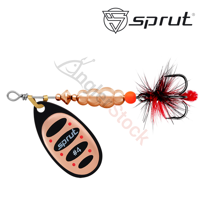 Блесна Вращающаяся Sprut Alba Ball System Spinner #4 (12,5g/BKC)