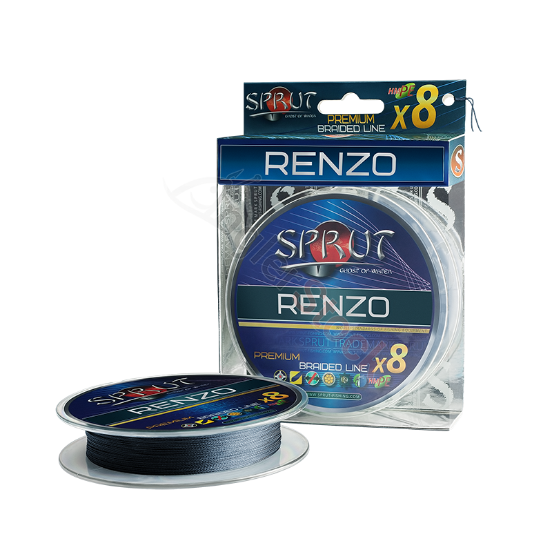 Шнур Sprut RENZO Soft Premium Braided Line x8 Space Gray0,16mm