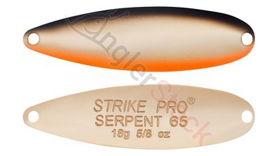Блесна колеблющаяся Strike Pro Serpent Treble 65H тройник, 18.0 гр, 6.5 см A57-Gold