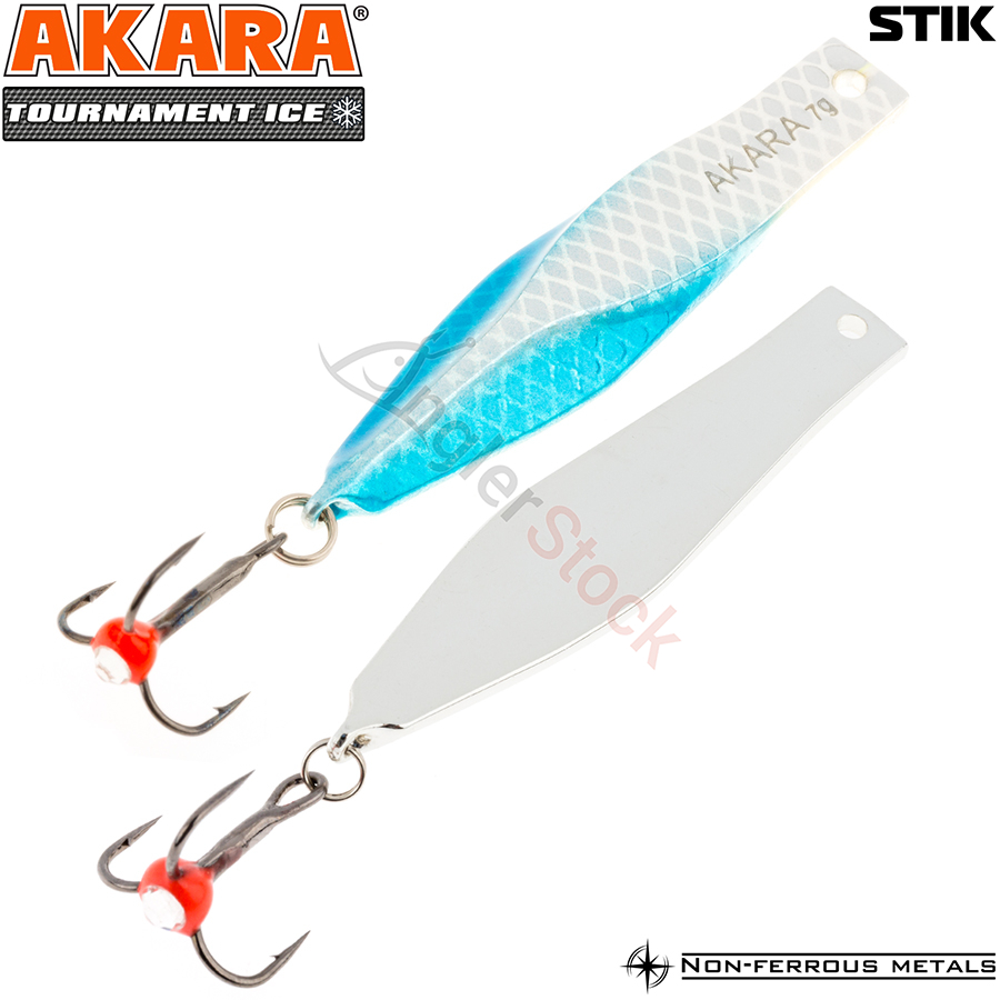 Блесна зимняя Akara Tournament Ice Stik 60мм, 8г, цвет 1SIL