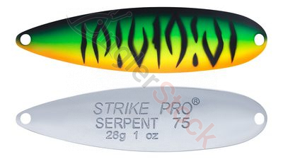 Блесна колеблющаяся Strike Pro Serpent Treble 75H тройник, 28.0 гр, 7.5 см GC01S-CP