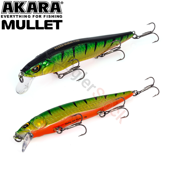 Воблер Akara Mullet 110F 14 г. 110мм, цвет A99