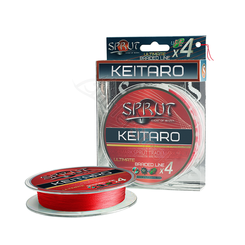 Шнур Sprut KEITARO Ultimate Braided Line x4 Hot Red0,18mm