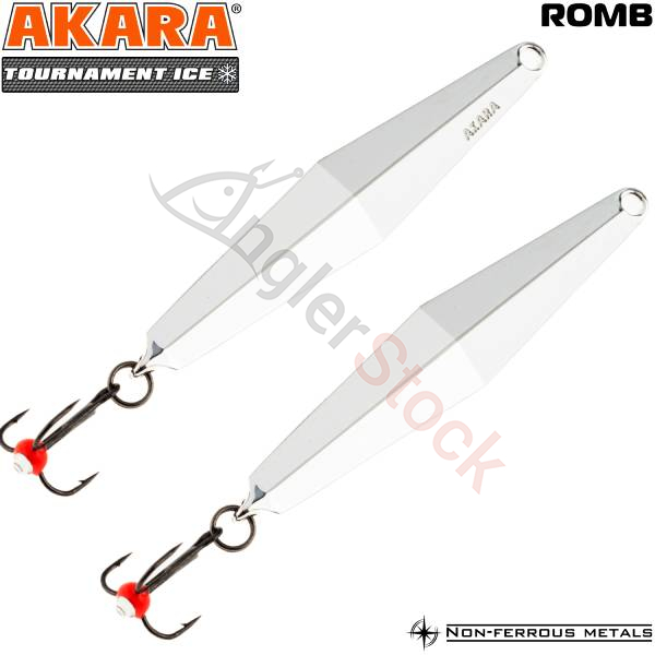 Блесна зимняя Akara Tournament Ice Romb 35мм 2г, цвет Sil