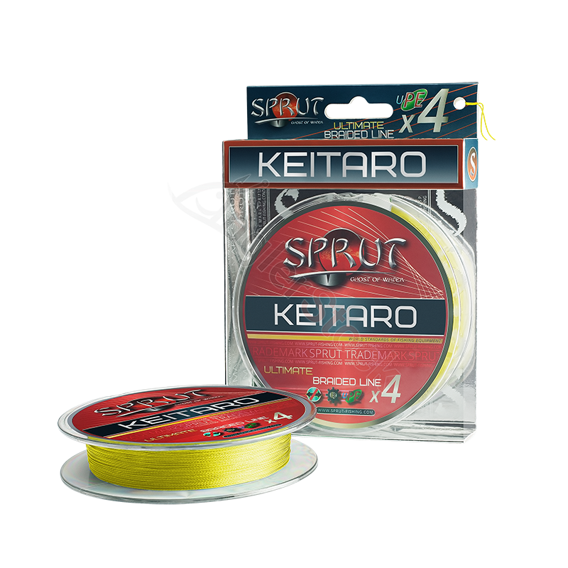 Шнур Sprut KEITARO Ultimate Braided Line x4 Fluo Yellow0,14mm