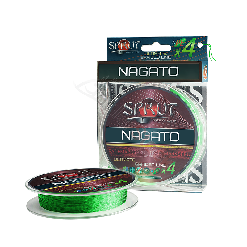Шнур Sprut NAGATO Hard Ultimate Braided Line x4 Neon Green0,20mm