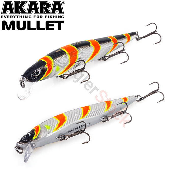 Воблер Akara Mullet 110F 14 г. 110мм, цвет A106