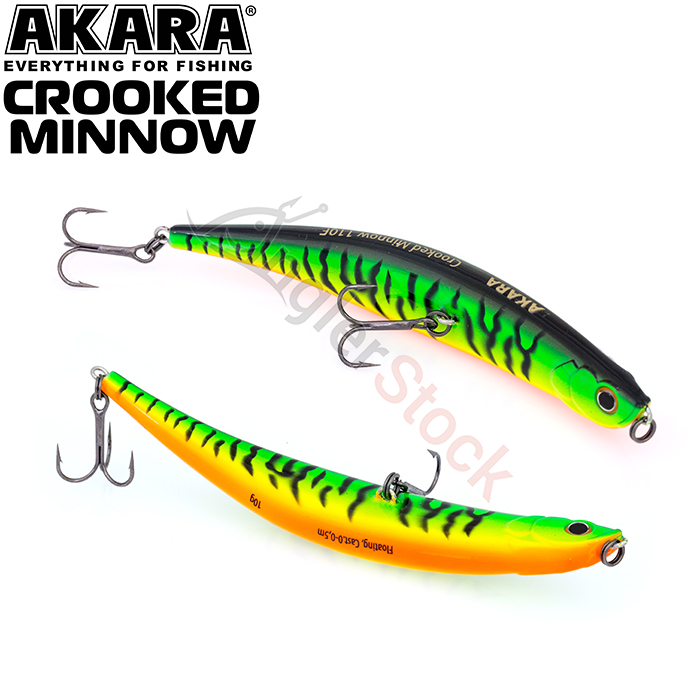 Воблер Akara Crooked Minnow 110F 10 г. 110мм, цвет A68