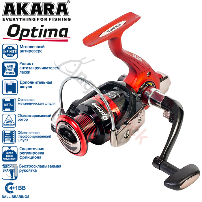 Катушка безынерционная Akara Optima 500 4+1bb з/ш