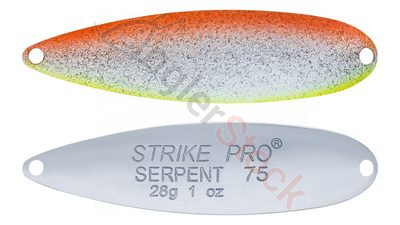 Блесна колеблющаяся Strike Pro Serpent Treble 75H тройник, 28.0 гр, 7.5 см A197-CP