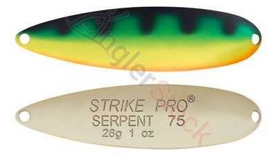 Блесна колеблющаяся Strike Pro Serpent Double 75M незацейпляка-двойник, 18,0 гр. 7,5 см. A45E-Gold