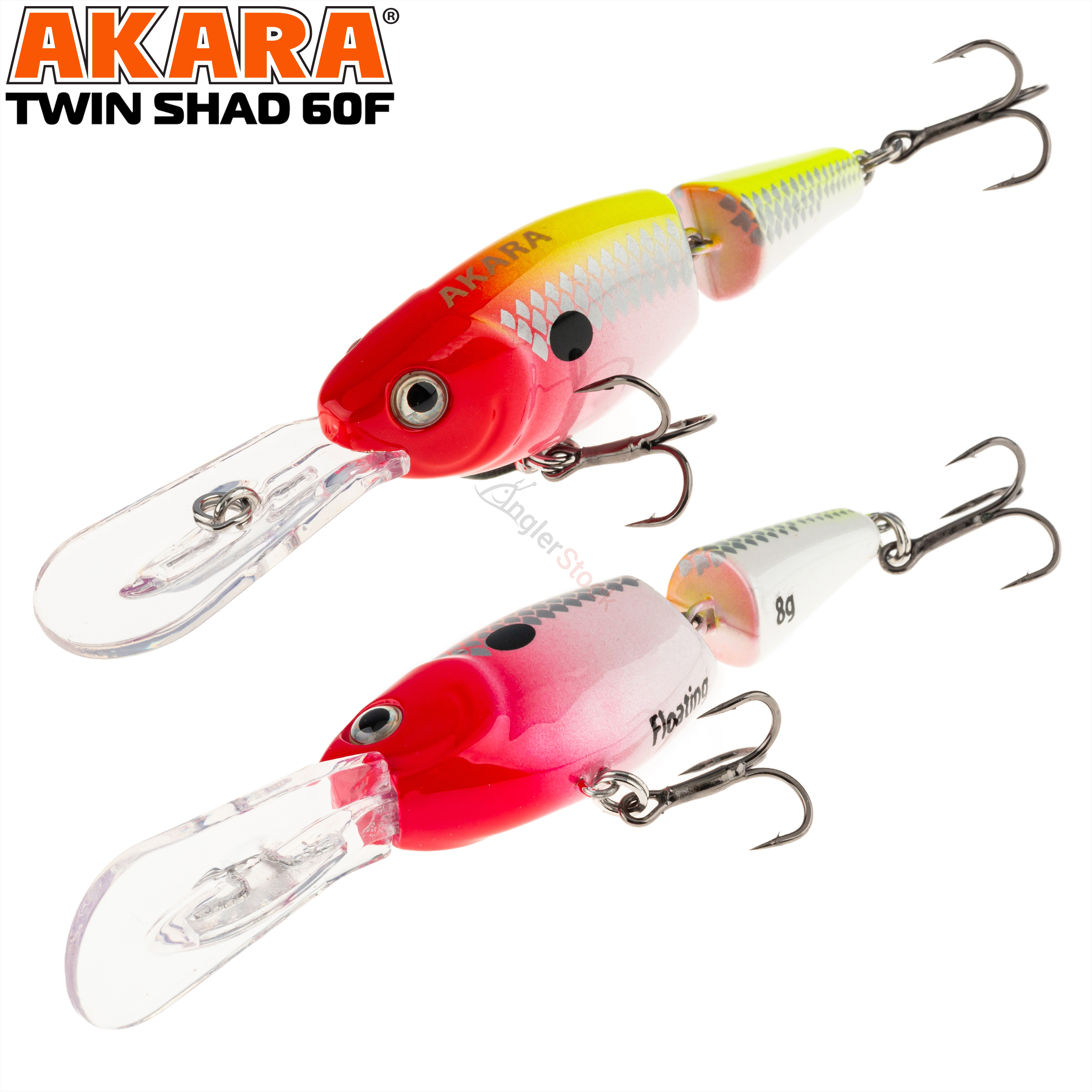 Воблер Akara Twin Shad 60F 8 гр. A60