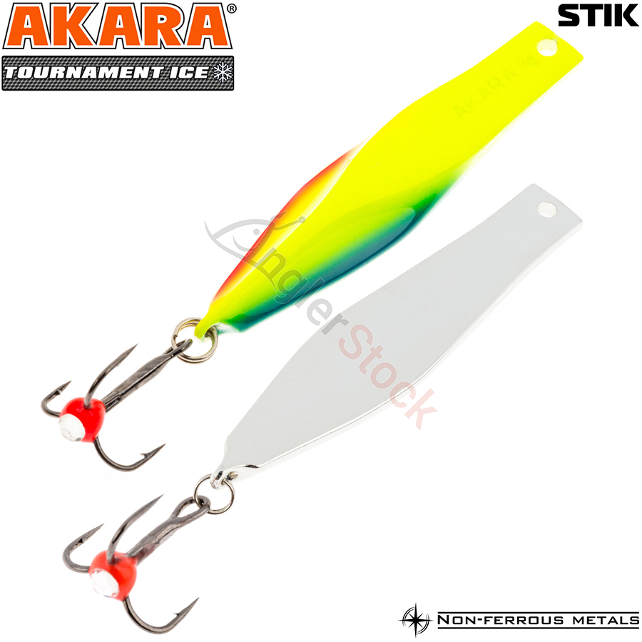 Блесна зимняя Akara Tournament Ice Stik 80мм, 20г, цвет 27 SIL