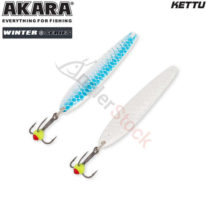 Блесна зимняя Akara Ice Kettu 40мм, 4г, цвет 1-Sil/Sil