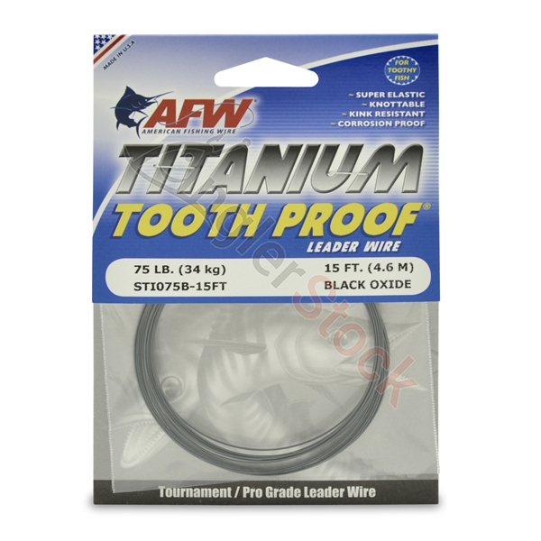 Поводковый материал AFW Titanium Tooth Proof Black Oxide STI075B