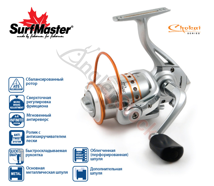 Катушка безынерционная Surf Master Chokai Series X-Cast FX 4000 5+1bb з/ш Al