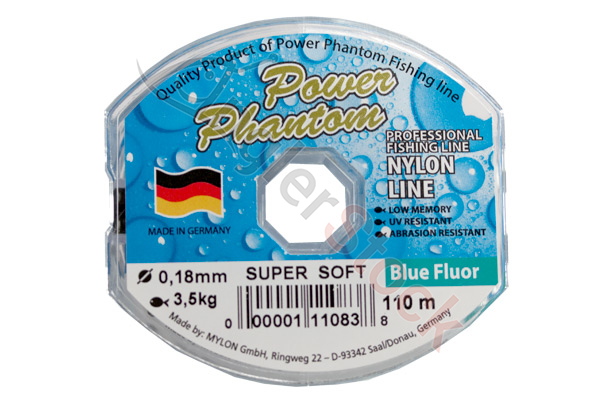 Леска Power Phantom Super Soft 0.2 мм., Светло-голубой