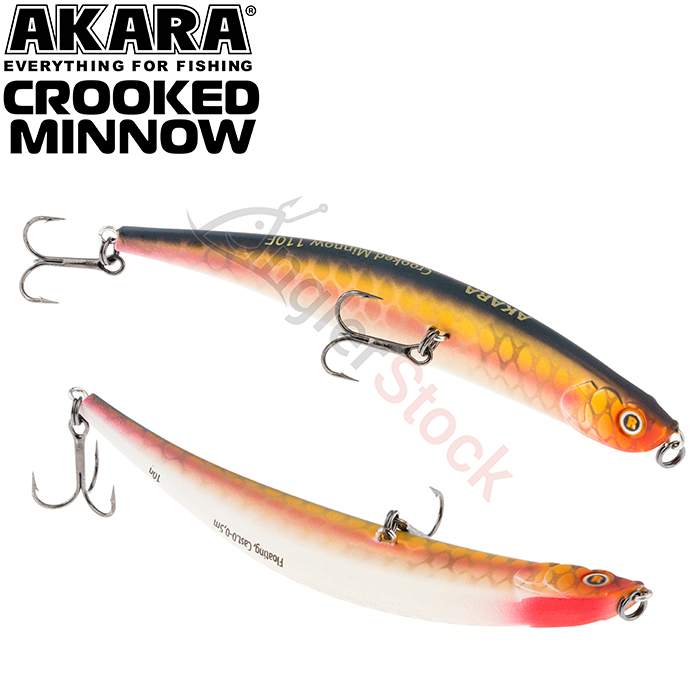 Воблер Akara Crooked Minnow 110F 10 г. 110мм, цвет A211