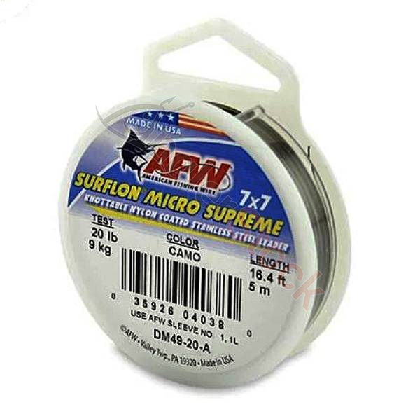 Поводковый материал AFW Surflon Micro Supreme 7*7, 5м, 18кг DM49-40-A