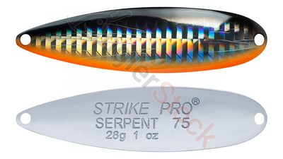 Блесна колеблющаяся Strike Pro Serpent Treble 75H тройник, 28.0 гр, 7.5 см A70-713-CP