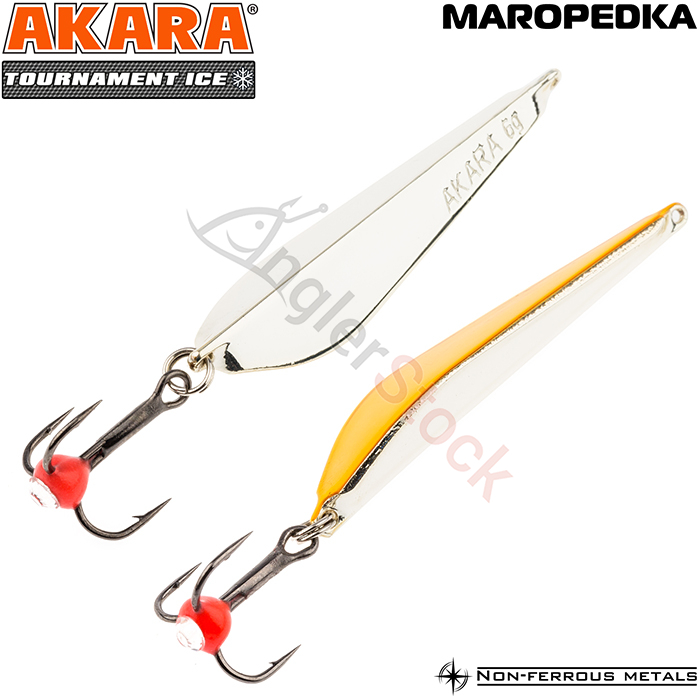 Блесна зимняя Akara Maropedka (Маропедка) Tournament Ice 75 11 г, цвет Sil/Go