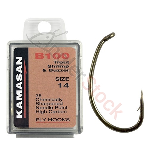 Крючки Kamasan B100-12 Trout Shrimp & Buzzer (25шт)