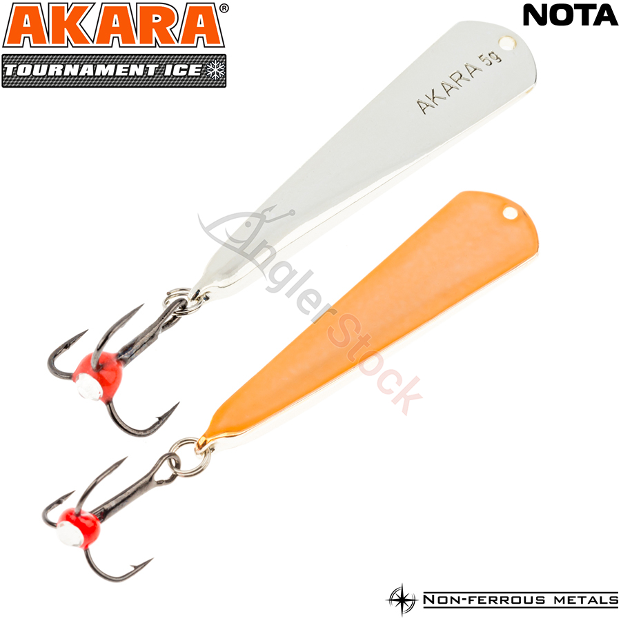 Блесна зимняя Akara Tournament Ice Nota 45мм, 4г, цвет SIL/CU
