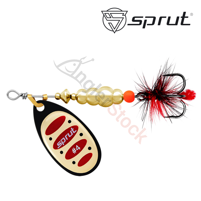 Блесна Вращающаяся Sprut Alba Ball System Spinner #4 (12,5g/BKGR)