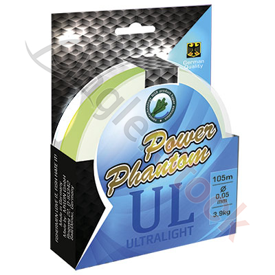 Шнур Power Phantom 6x Ultralight, 0.04 мм., желтый fluo