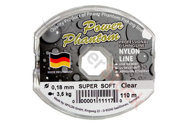 Леска Power Phantom Super Soft 0.14 мм., Прозрачный