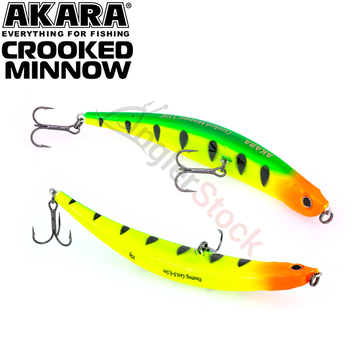 Воблер Akara Crooked Minnow 110F 10 г. 110мм, цвет A102