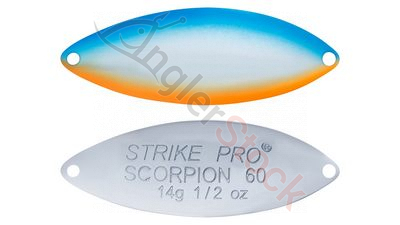 Блесна колеблющаяся Strike Pro Scorpion Double 70M двойник-незацепляйка, 18.0гр, 7.0см #626E-Chrome