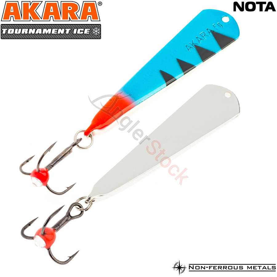 Блесна зимняя Akara Tournament Ice Nota 45мм, 4г, цвет 30/Sil