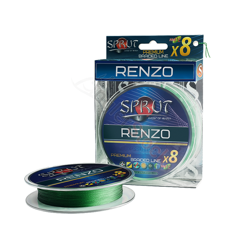 Шнур Sprut RENZO Soft Premium Braided Line x8 Dark Green0,16mm