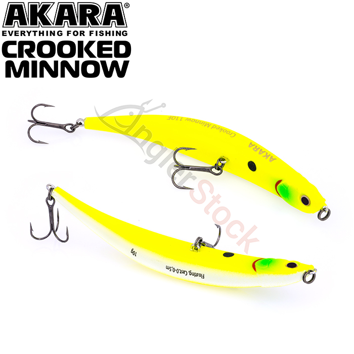 Воблер Akara Crooked Minnow 110F 10 г. 110мм, цвет A96