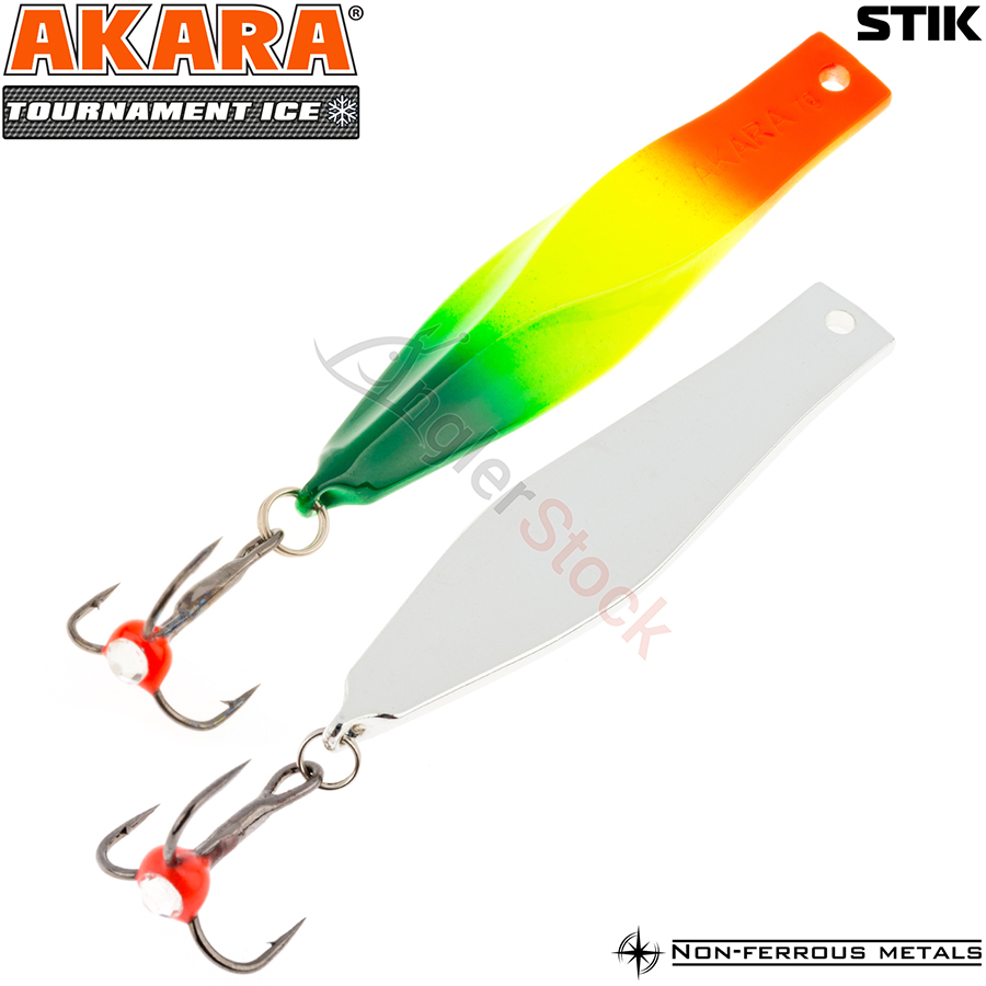Блесна зимняя Akara Tournament Ice Stik 80мм, 20г, цвет 86 SIL