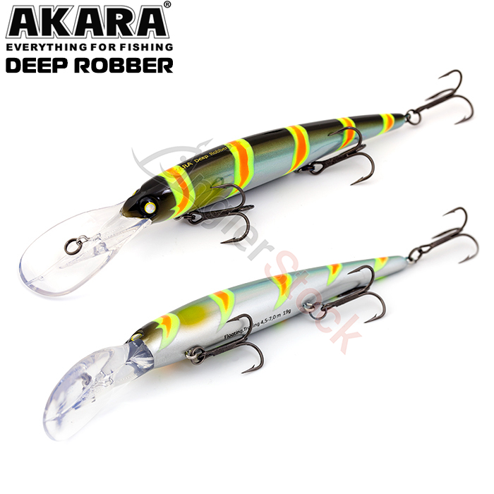 Воблер Akara Deep Robber 120F 19 г. 120мм, цвет A106