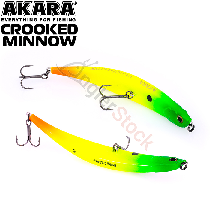 Воблер Akara Crooked Minnow 110F 10 г. 110мм, цвет A21