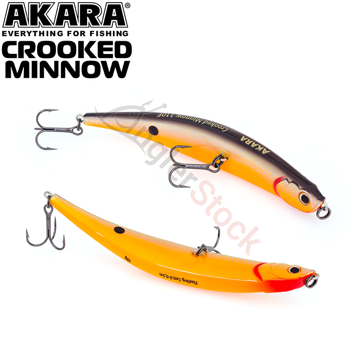 Воблер Akara Crooked Minnow 110F 10 г. 110мм, цвет A19