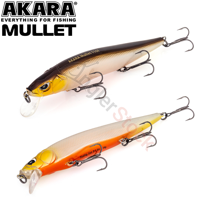 Воблер Akara Mullet 110F 14 г. 110мм, цвет A76