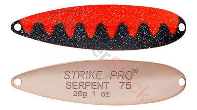 Блесна колеблющаяся Strike Pro Serpent Treble 75H тройник, 28.0 гр, 7.5 см A88-Copper