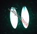 Мормышка корюшиная "Рыбка"  зеленый фосфор
L Крючок #6, 10штук