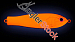 Блесна колеблющаяся Strike Pro Salmon Profy 90CD, 90 мм, 22 гр, Двойник-незацепляйка, (PST-03CD#A108